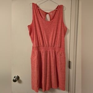 Duluth Trading Co. Coral Sleeveless Dress With‎ Shorts